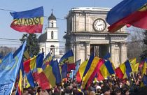 Over 10,000 join rally calling for Moldova to be unified with Romania