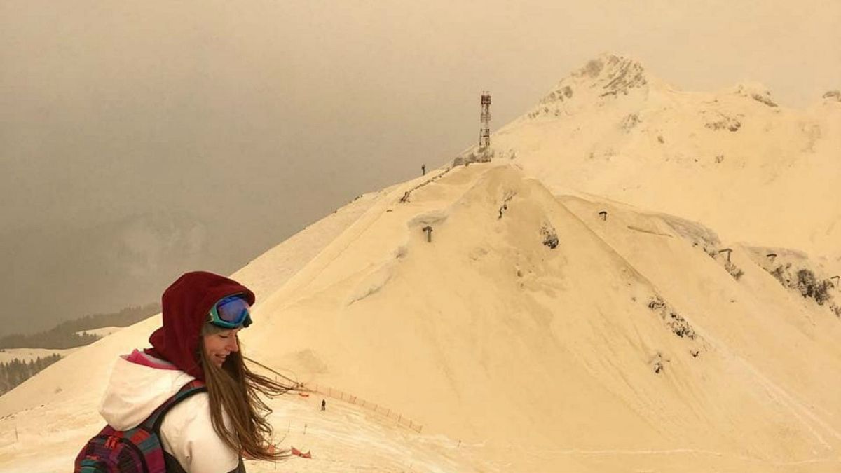 'Orange snow' transforms ski slopes in Eastern Europe into Mars-like landscapes