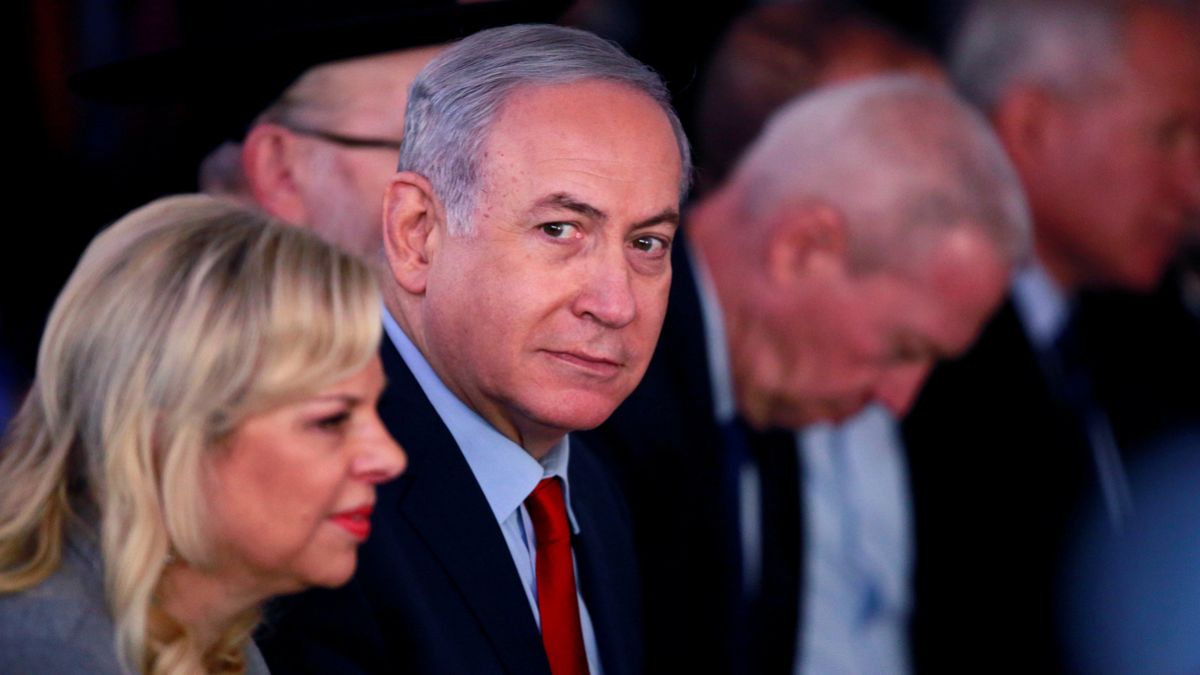 Benjámin Netanjahu, izraeli miniszterelnök és felesége, Sára