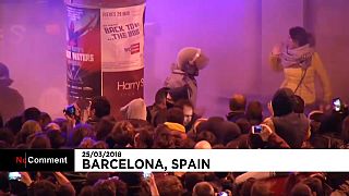 Disturbios en Barcelona tras la detención de Puigdemont