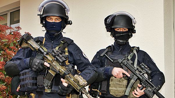 French Gendarmerie GIGN swat troopers French Gendarmerie GIGN swat troopers