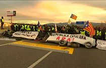 Cortes de carreteras en protestas independentistas en Cataluña 