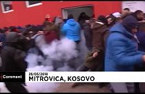 Kosovo police fire tear gas  to scatter hundreds of nationalist Serb protesters