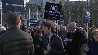 Protesto contra alegados atos antissemitas entre os Trabalhistas britânicos
