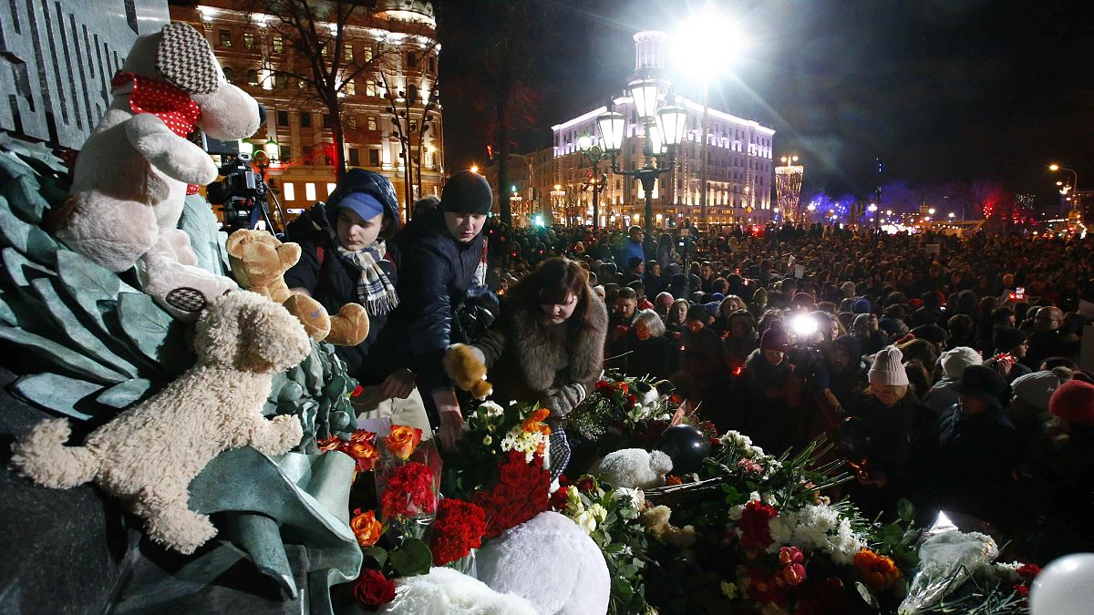 Акция памяти на Пушкинской площади в Москве