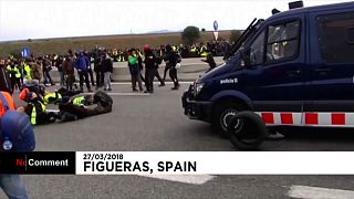 Catalogne : plusieurs routes bloquées par des manifestants pro-Puigdemont