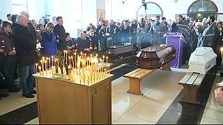 Funerales de víctimas del incendio del centro comercial en Kémerovo