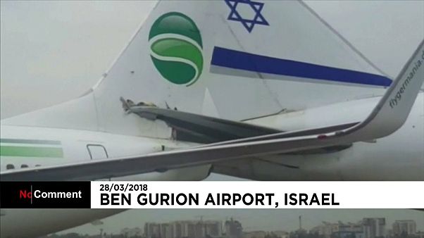 Israël : deux avions se télescopent sur le tarmac de l'aéroport Ben Gourion Israël : deux avions se télescopent sur le tarmac de l'aéroport Ben Gourion