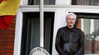 Imagen de archivo de Assange en la embajada ecuatoriana