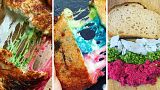 Rainbow toasts for Easter