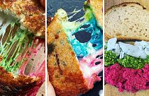 Rainbow toasts for Easter