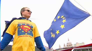 'Superheroes' call for second Brexit vote in London protest