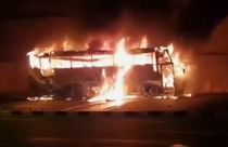Kiégett busz, 20 halott