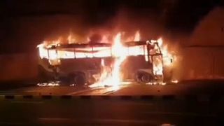 Kiégett busz, 20 halott