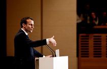 Macron bei einer Rede in Paris