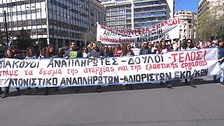 Violentas protestas de los profesores en Atenas