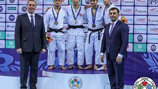 Cuatro georgianos en el podio de la categoría de menos de 60 kilos