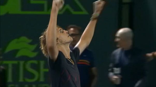 El alemán Alexander Zverev en la final del Masters 1.000 de Miami El alemán Alexander Zverev en la final del Masters 1.000 de Miami
