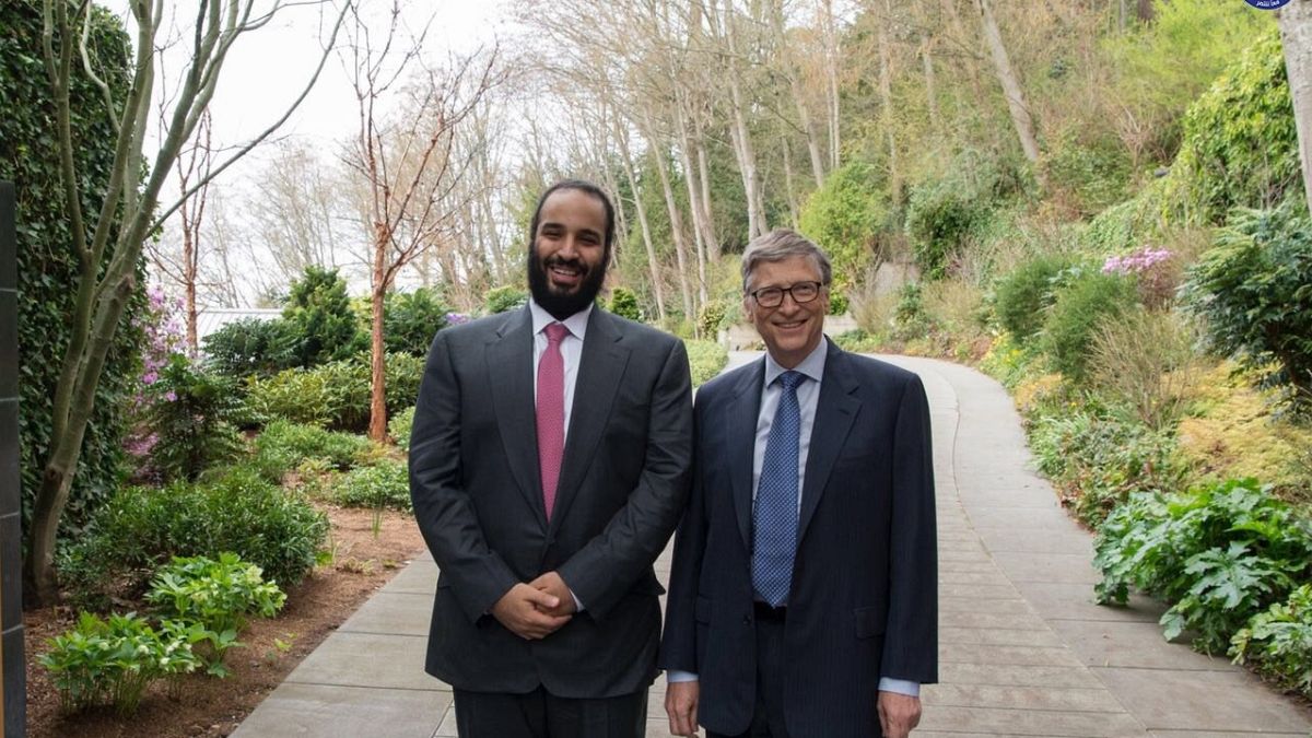 دیدار ولیعهد عربستان و بیل گیس، بنیانگذار شرکت مایکروسافت