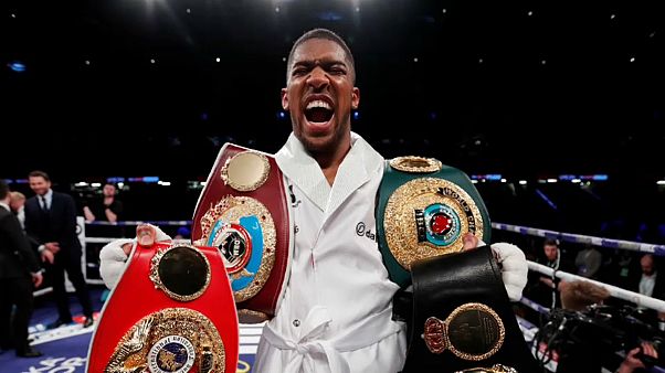 Britain's Anthony Joseph celebrates victory over Joseph Parker Britain's Anthony Joseph celebrates victory over Joseph Parker