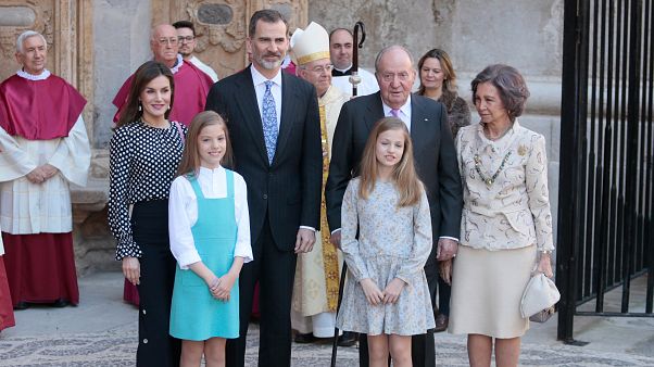 El rey Juan Carlos en la misa de Pascua tras cuatro años de ausencia El rey Juan Carlos en la misa de Pascua tras cuatro años de ausencia