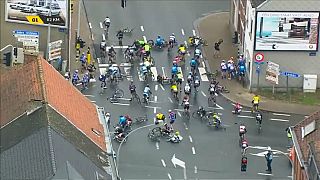 Flanders Bisiklet Turu kadınlarda talihsiz kaza