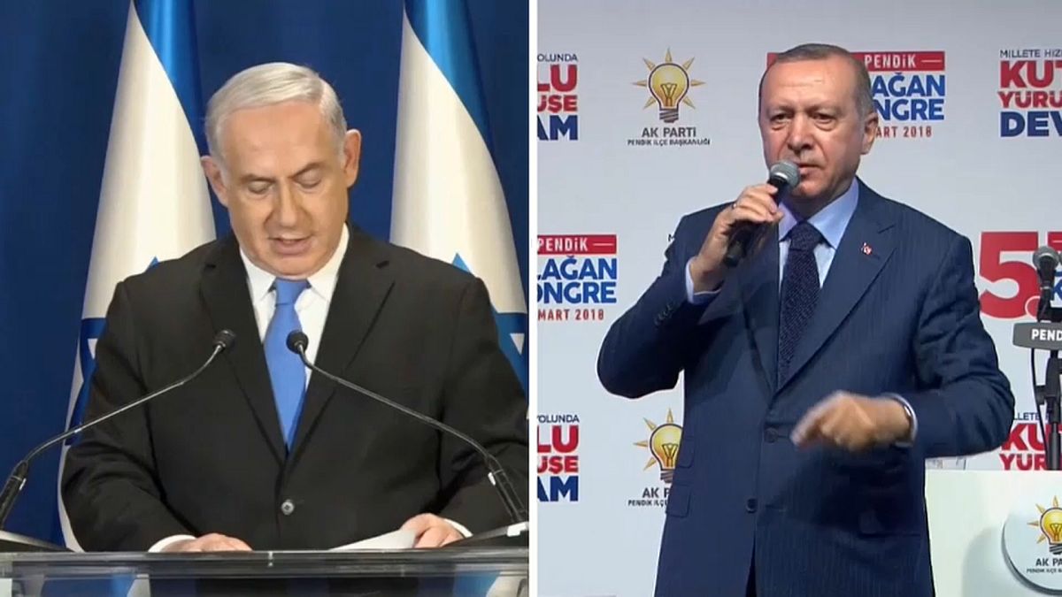 Il premier israeliano Netanyahu e il presidente turco Erdogan