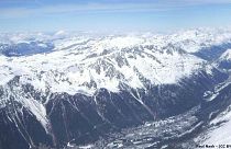 Le massif des Aiguilles Rouges vu depuis l'Aiguille du Midi