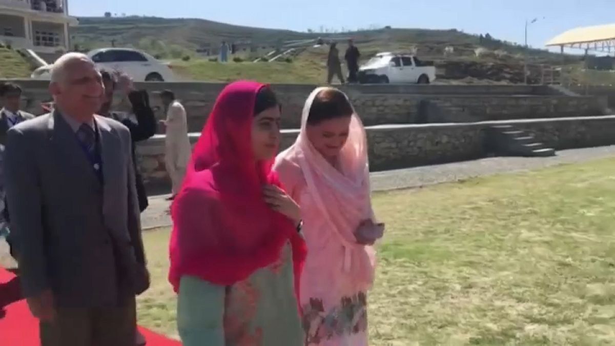 Malala returns to Britain after visiting homeland