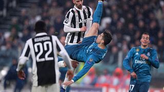 Ronaldo en plena acción contra la Juve