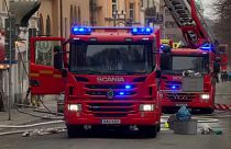 Firefighters intervene at the Portuguese embassy in Stockholm