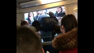 Bahnstreik in Paris: Passagiere entern Zug durchs Fenster