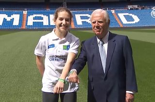 Real Madrid's Enrique Sanchez and F4F ambassador