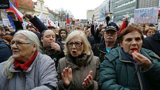 Slovakya'da gazeteci Jan Kuciak için gösteri düzenlendi