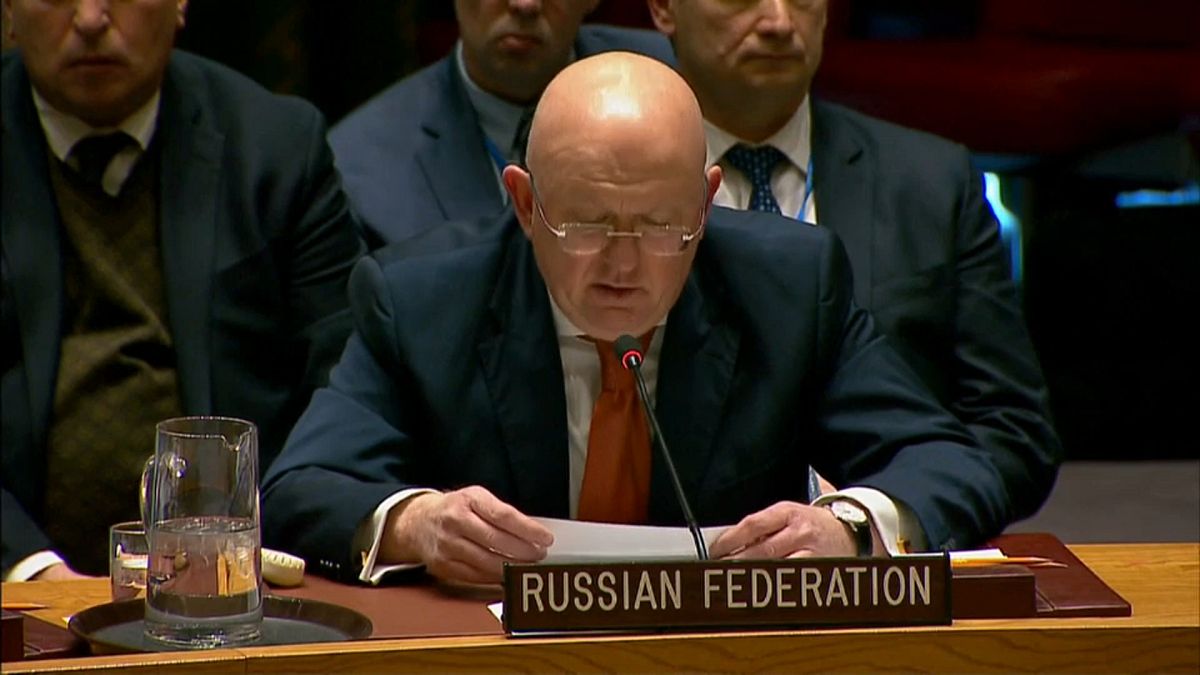 Vassily Nebenzia, the Russian ambassador to the UN