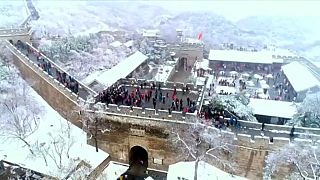 La muraille de Chine sous la neige