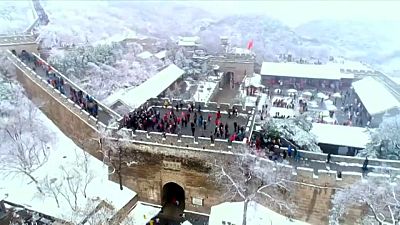 La muraille de Chine sous la neige
