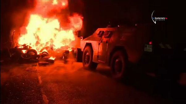 Armoured cars were sent to remove barricades blocking access to the camp Armoured cars were sent to remove barricades blocking access to the camp