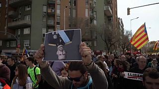 Protestas contra la visita del rey Felipe VI a Barcelona