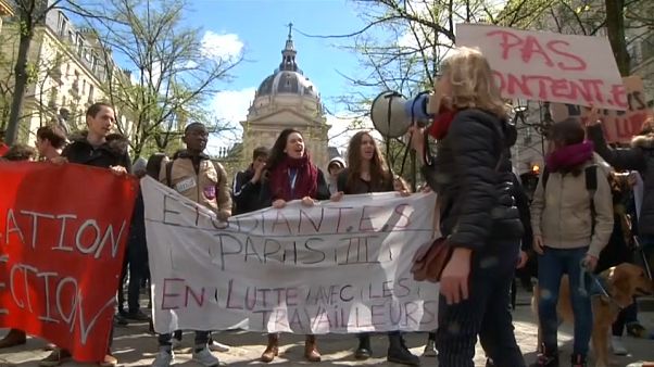 Protestas de estudiantes en Francia Protestas de estudiantes en Francia