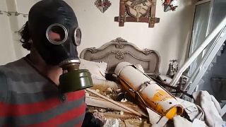 Image purports to show missile used in alleged Douma chemical attack