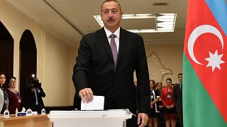 Aliyev votes in Azerbaijan election