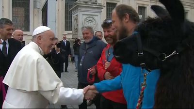 Papst empfängt Südtiroler Pilger mit Lamas