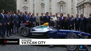 Pope Francis meets Formula E drivers