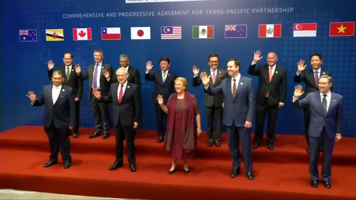 Abschluss des Abkommens am 8. März 2018 in Santiago, Chile