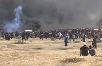 Hundreds of Palestinians have been wounded along Gaza's border at another mass protest