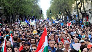 Macaristan'da hükümete dev protesto