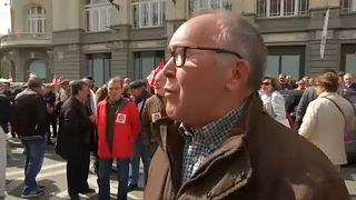 Tisztességes nyugdíjakért tüntettek Madridban