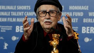 El director de cine italiano Vittorio Taviani en la 62 Berlinale, 2012