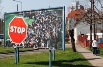 An election poster of Viktor Orban's Fidesz party in Hungary